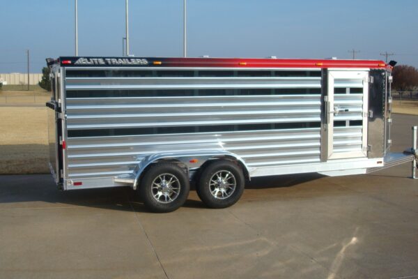 Bumper Pull Low Pro Stock Trailer - Added Painted Top Rail