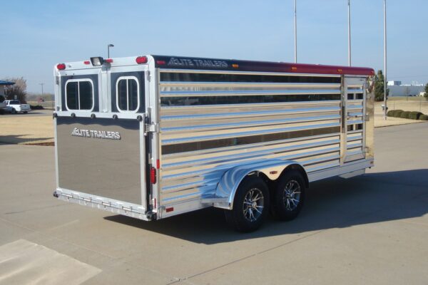 Bumper Pull Low Pro Stock Trailer - Added Full Width Spring Loaded Rear Ramp with Added Stainless Steel Skin