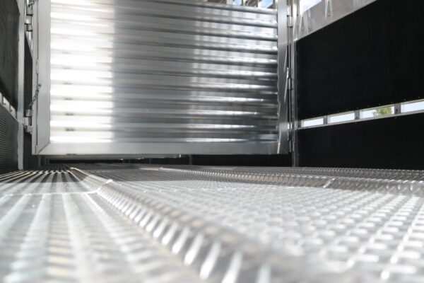 16174 (16) Straight Floor Semi Stock Trailer - Standard Corrugated Tread Plate Floor
