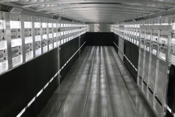 Straight Floor Semi Stock Trailer - Interior