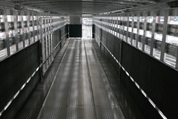 Straight Floor Semi Stock Trailer - Interior
